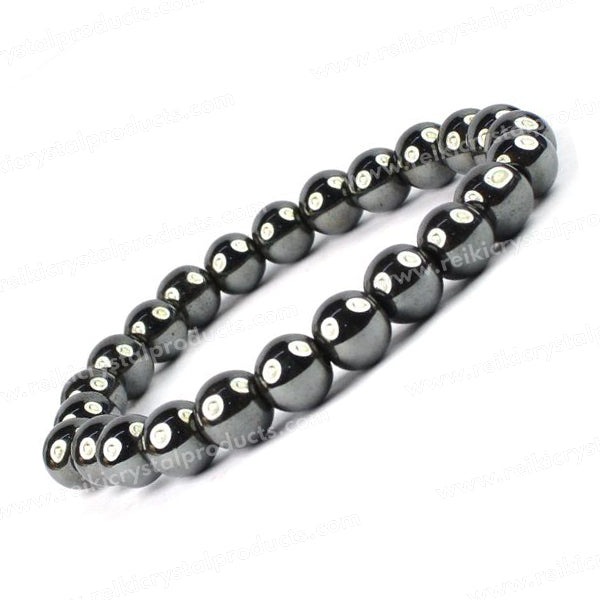Natural Crystal Stones 8 mm Round Beads Bracelet