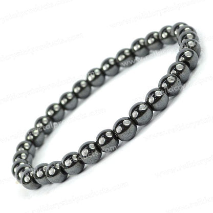 Natural Crystal Stones 6 mm Round Beads Bracelet