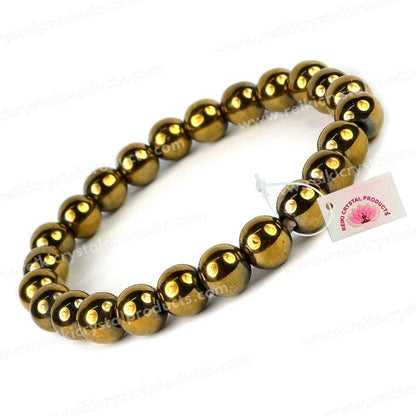 Natural Crystal Stones 8 mm Round Bead Bracelet