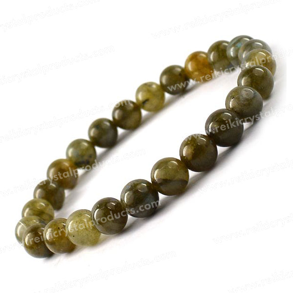 Labradorite 8 mm Round Bead Bracelet