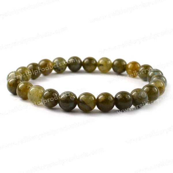 Labradorite 8 mm Round Bead Bracelet