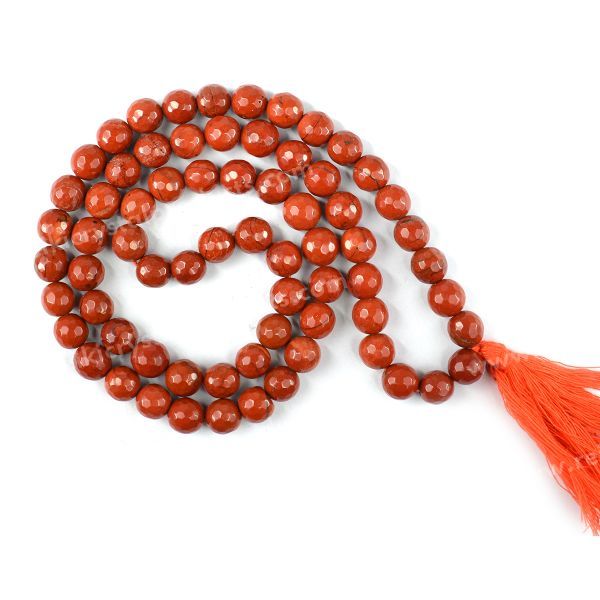 Natural Crystal Stone 10 mm Faceted Beads Mala for Unisex