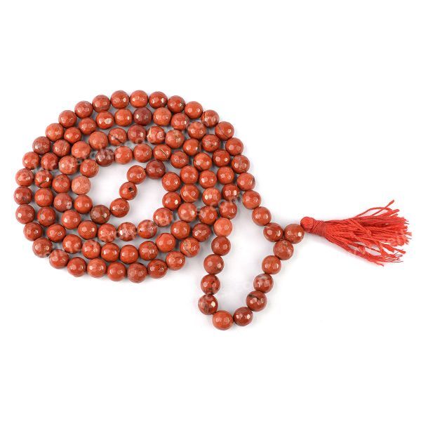 Natural Crystal Stone 8 mm 108 Faceted Bead Mala for Unisex
