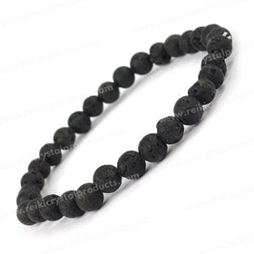 Lava Stone Crystal Bracelet | Natural Healing Gemstone Bracelet for Grounding & Strength