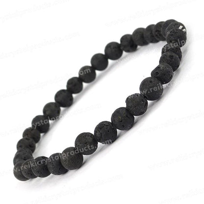 Natural Crystal Stones 6 mm Round Beads Bracelet