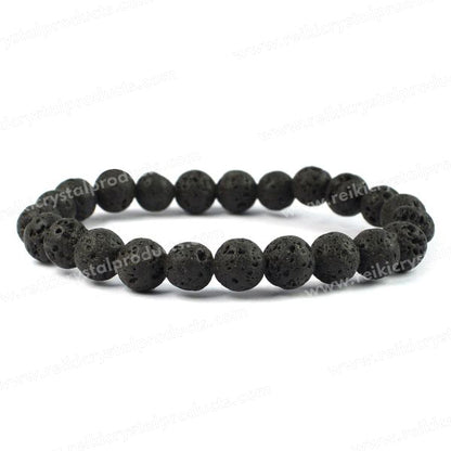 Reiki energized Lava bracelet for stress relief and protection