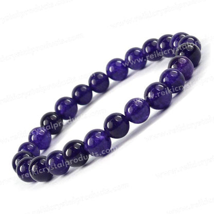 Natural Crystal Stones 8 mm Round Bead Bracelet