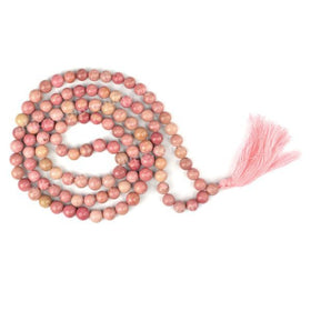 Rhodochrosite Crystal Mala