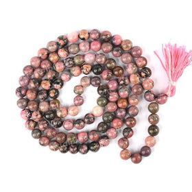 Rhodonite Crystal Mala