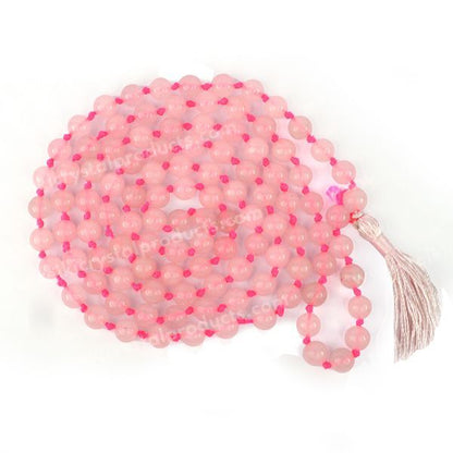 Natural Crystal Stone 8 mm 108 Round Beads Mala for Unisex