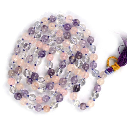 Natural Crystal Stone 6 mm 108 Round Beads Jaap Mala for Unisex