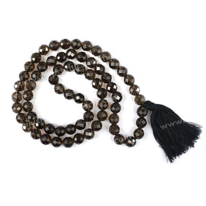 Natural Crystal Stone 10 mm Faceted Beads Mala for Unisex