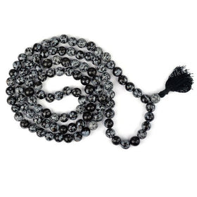 Snowflake Obsidian Crystal Mala