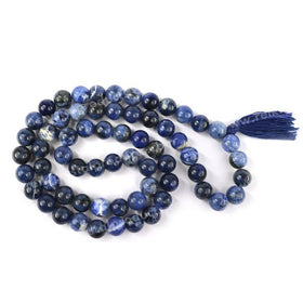 Sodalite Crystal Mala