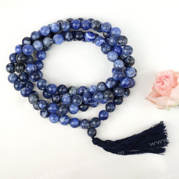 AAA Sodalite 8 mm 108 Round Bead Mala