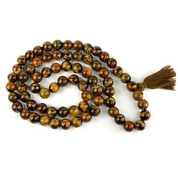 Natural Crystal Stone 10 mm Round Beads Mala for Unisex