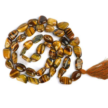 Natural Crystal Stone Tumble Beads Mala for Unisex