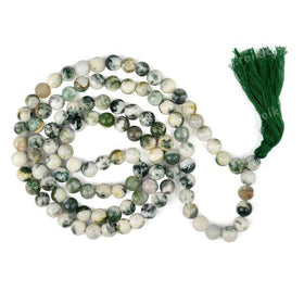 Tree Agate Crystal Mala