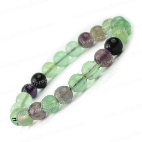 Natural Crystal Stones 8 mm Round Bead Bracelet