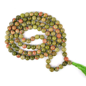 Unakite Crystal Mala