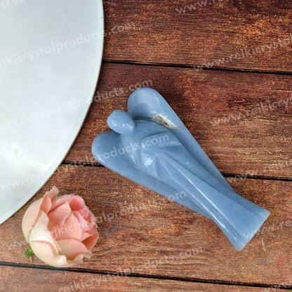 Natural Crystal Angel Size 7.6 cm (3 inch)