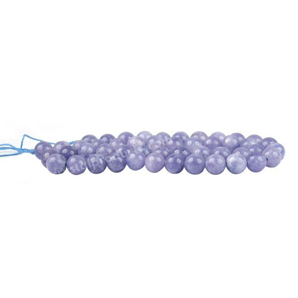 Angelite 8 mm Round Loose Beads 45-50 pcs for Making Bracelet Mala Necklaces
