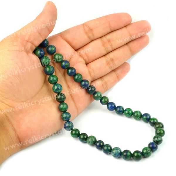 Azurite 8 mm Round Loose Beads 45-50 pcs for Making Bracelet Mala Necklaces