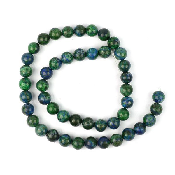 Azurite 8 mm Round Loose Beads 45-50 pcs for Making Bracelet Mala Necklaces