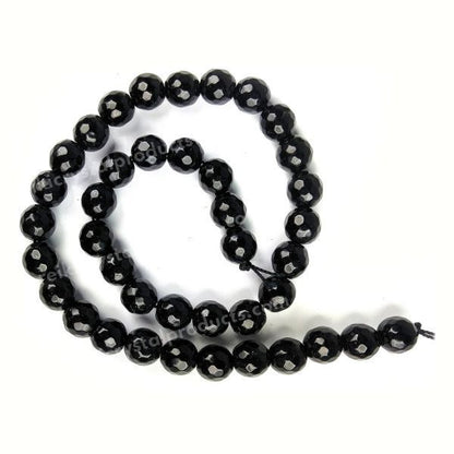 Natural Crystal Stone 10 mm Faceted Loose Beads 35-40 pcs for Making Bracelet Mala Necklaces