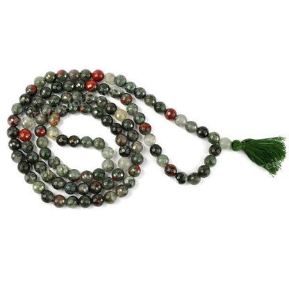 Natural Crystal Stone 8 mm 108 Faceted Bead Mala for Unisex