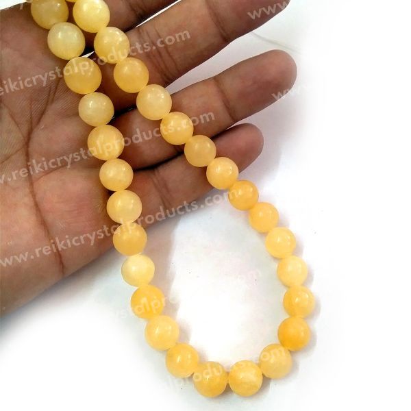 Calcite 10 mm Round Loose Beads 35-40 pcs for Making Bracelet Mala Necklaces