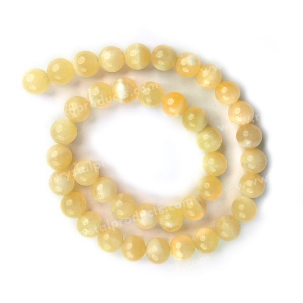 Calcite 10 mm Round Loose Beads 35-40 pcs for Making Bracelet Mala Necklaces