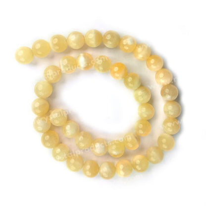 Calcite 10 mm Round Loose Beads 35-40 pcs for Making Bracelet Mala Necklaces