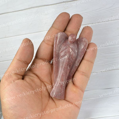 Natural Crystal Angel Size 7.6 cm (3 inch)