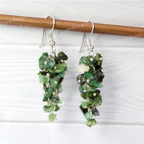 Natural Crystal Stone Chip Bead Earring for Girls & Women