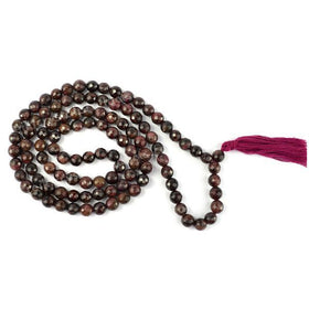 Natural Crystal Stone 8 mm 108 Faceted Bead Mala for Unisex