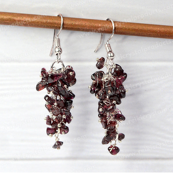 Natural Crystal Stone Chip Bead Earring for Girls & Women