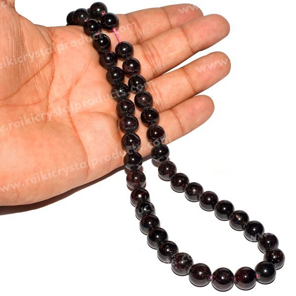 Garnet 10 mm Round Loose Beads 35-40 pcs for Making Bracelet Mala Necklaces
