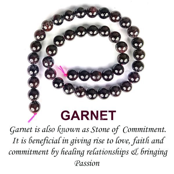 Garnet 10 mm Round Loose Beads 35-40 pcs for Making Bracelet Mala Necklaces