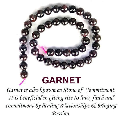 Garnet 10 mm Round Loose Beads 35-40 pcs for Making Bracelet Mala Necklaces