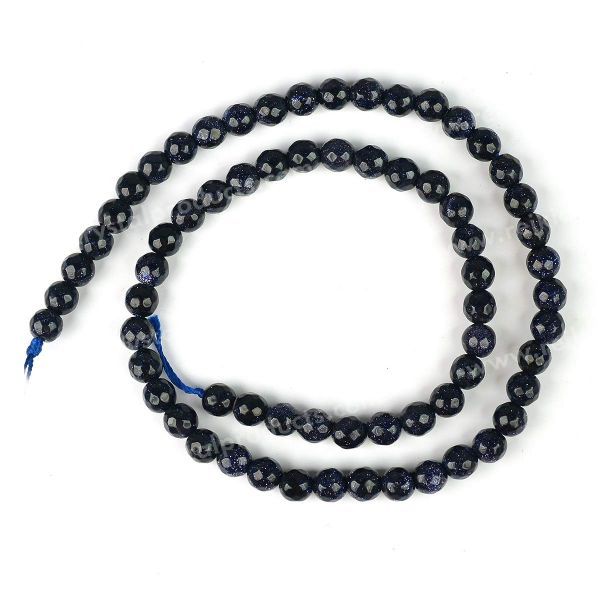 Natural Crystal Stone 6 mm Faceted Loose Beads 65-70 pcs for Making Bracelet Mala Necklaces