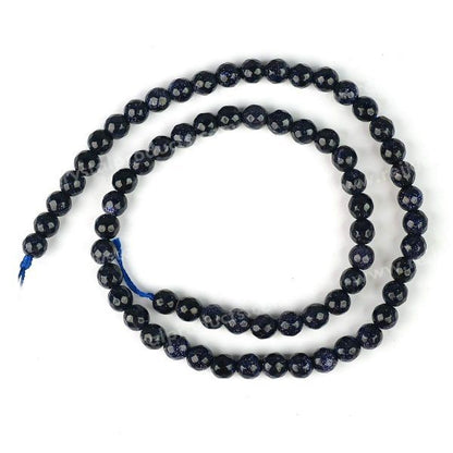 Natural Crystal Stone 6 mm Faceted Loose Beads 65-70 pcs for Making Bracelet Mala Necklaces