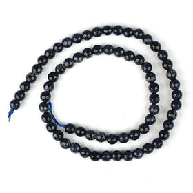 Blue Goldstone 6mm faceted loose beads sparkling jewelry making