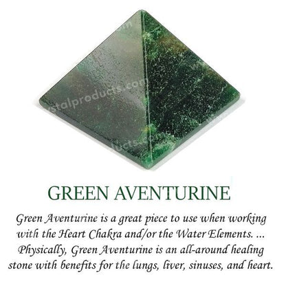 Mini Green Aventurine Healing Crystal Pyramid