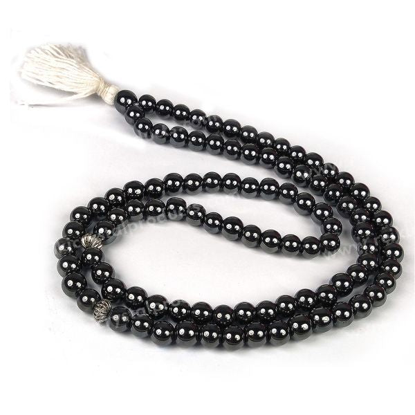 Natural Crystal Stone Tasbeeh Jaap Mala for Prayer 99 Beads 8 mm