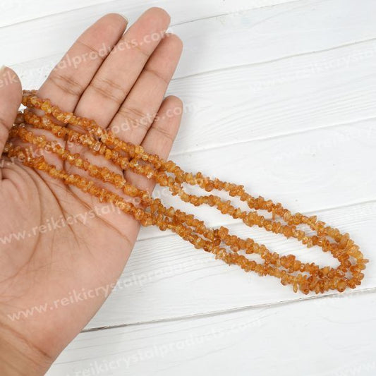 Hessonite Chip Mala / Necklace