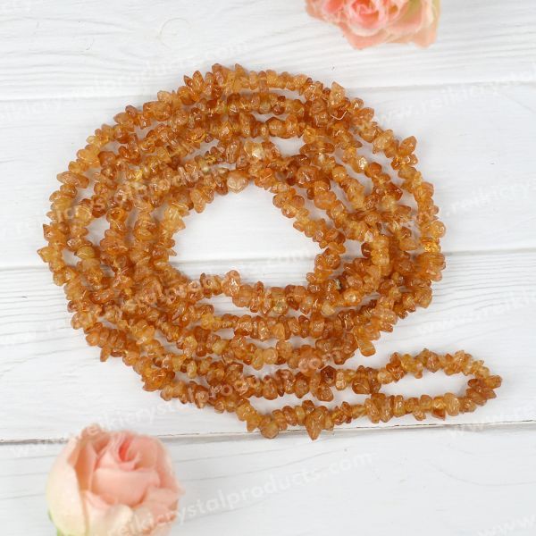 Hessonite Chip Mala / Necklace