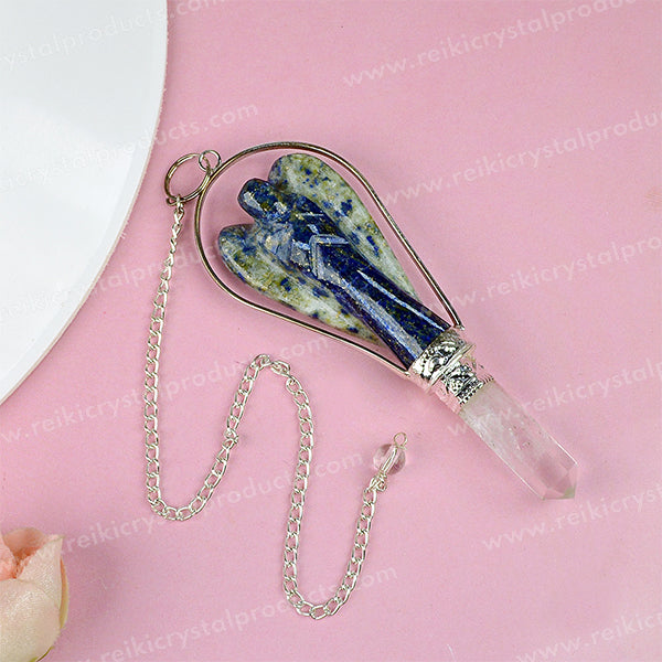 lapis lazuli Angel Shape Crystal Dowser Pendulum 