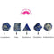 Lapis Lazuli Geometry Set