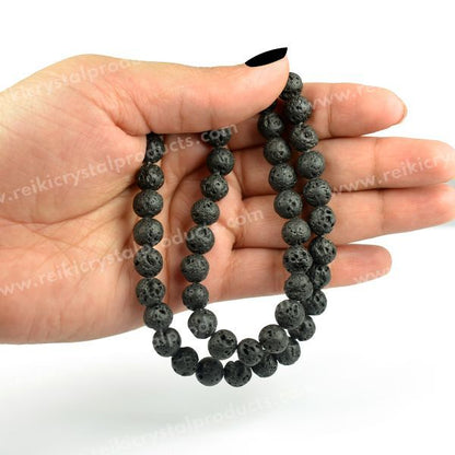 8 mm Lava Beads Natural Volcanic Stone